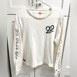 Tracksmith NDO original Grayboy Long Sleeve size small cream